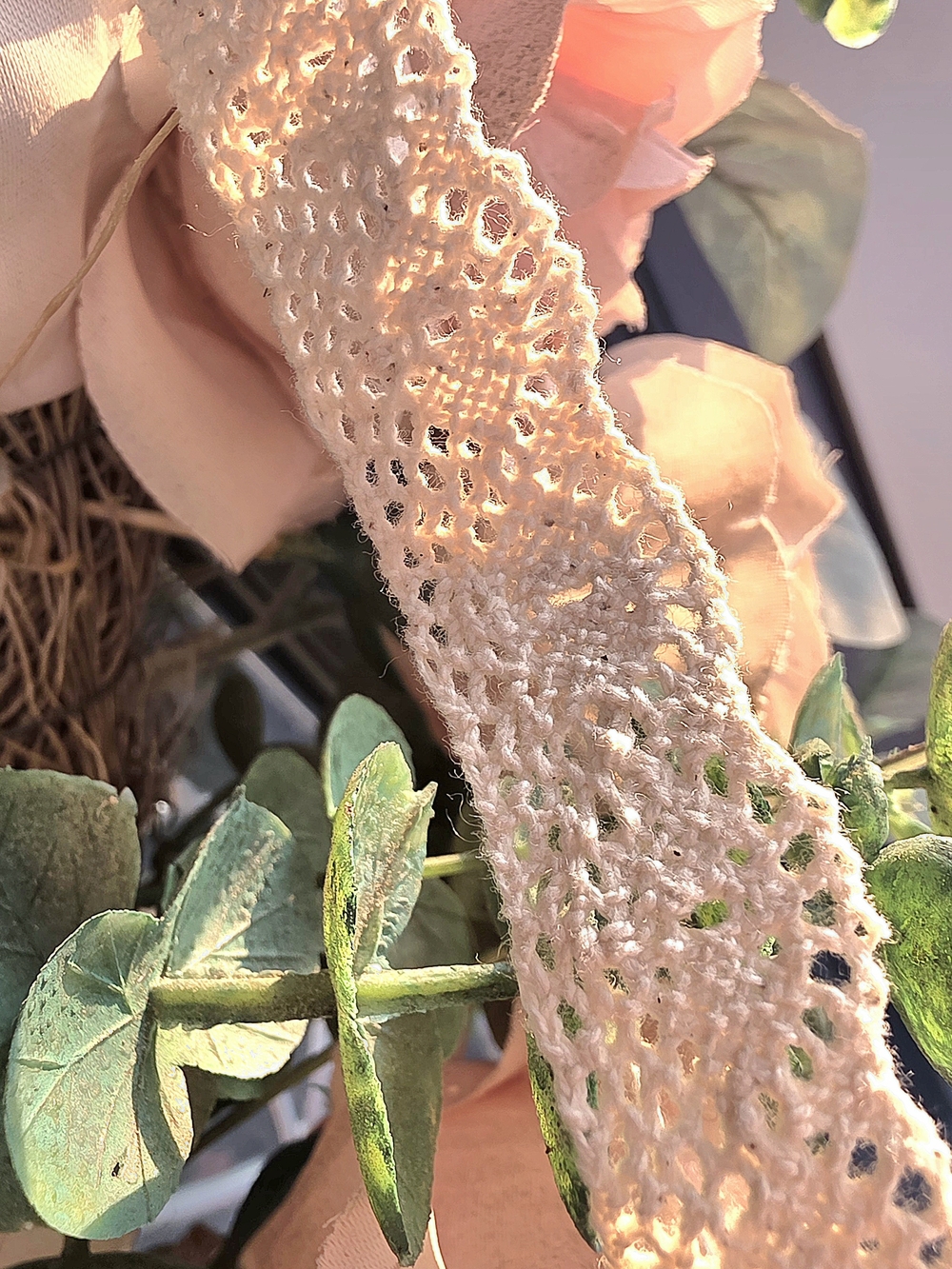 Delicate Cream Crochet Lace Headband - Women Accessories